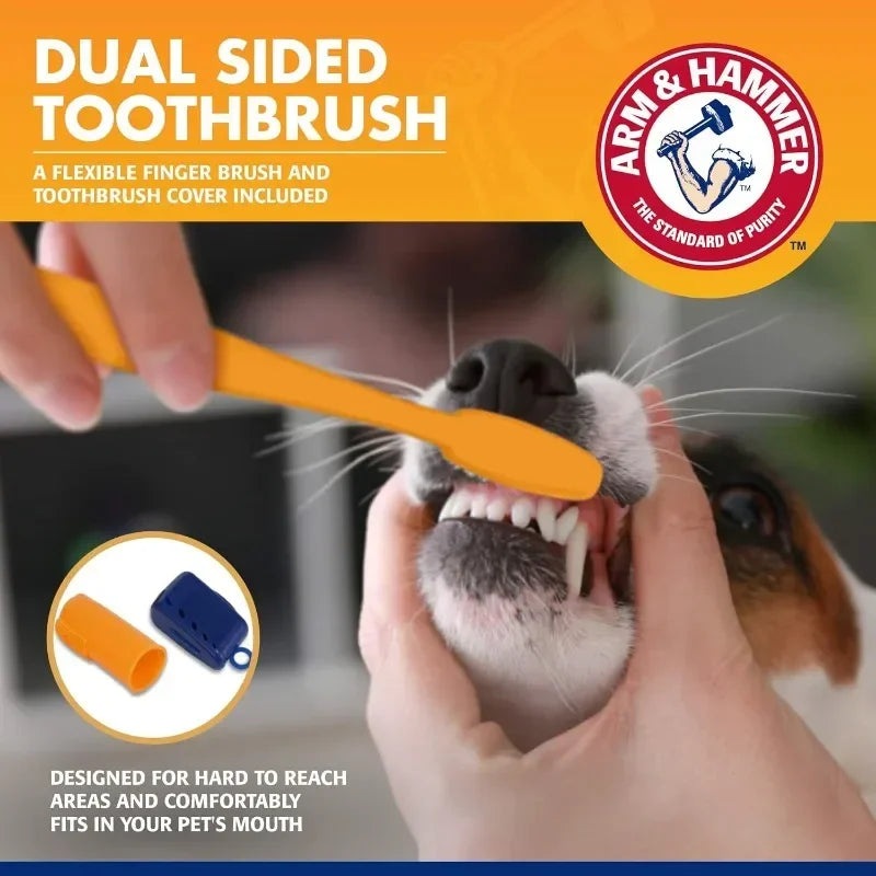 Kit de Soin Dentaire pour Chiens & Chats – Brosse et Dentifrice Universels